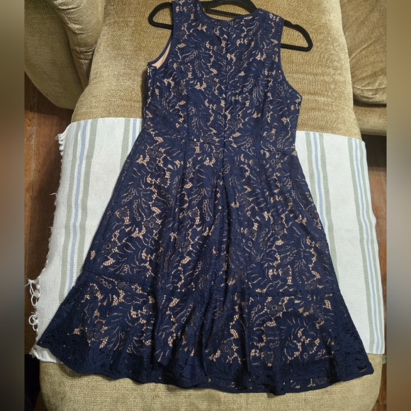 Banana Republic Midnight Blue Lace Dress - Picture 9 of 13